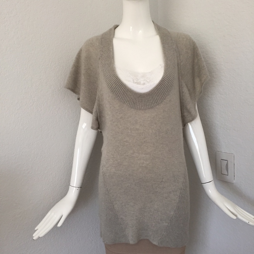 Jamison Flounce sleeve cashmere sweater